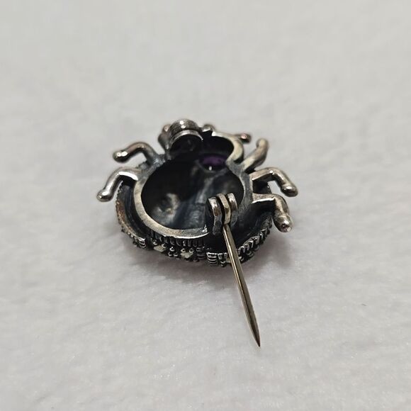 Vintage Sterling Silver Ladybug Brooch - Picture 4 of 6